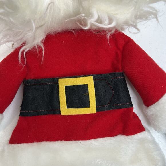 Vintage 1981 Hallmark Santa Christmas Stocking Bag Card Holder Hanging Plush - Picture 5 of 11